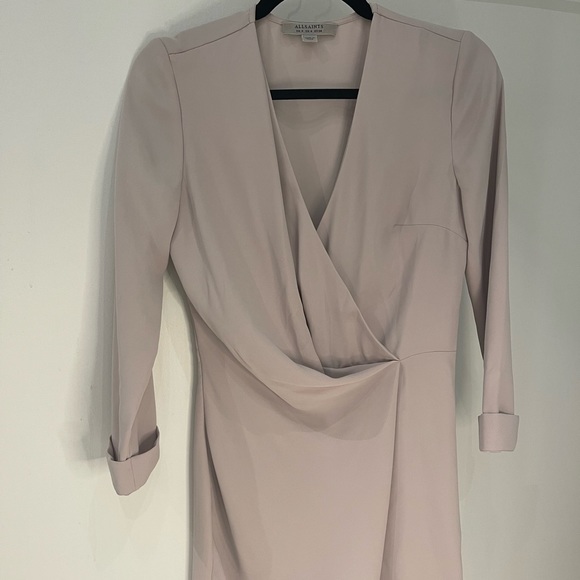 All saints light mauve US 4 dress with draping - Picture 2 of 9